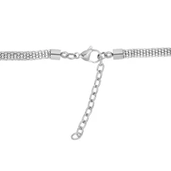 Collier et pendentif Femme Edforce 93-0855-S - Acier Argenté
