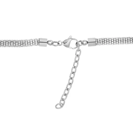 Collier et pendentif Femme Edforce 93-0855-S - Acier Argenté