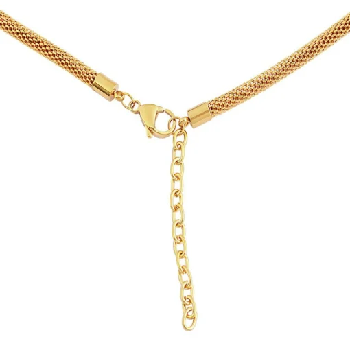 Collier et pendentif Femme Edforce 93-0840-S - Acier Doré