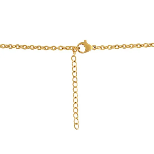 Collier et pendentif Femme Edforce 90-0396-S - Acier Doré