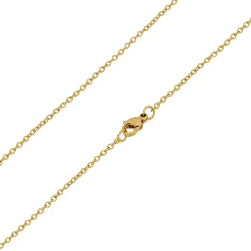 Collier et pendentif Femme Edforce 93-0916-S - Acier Doré