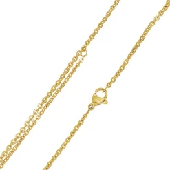 Collier et pendentif Femme Edforce 165-0151-S - Acier Doré