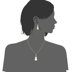 Collier et pendentif Femme Edforce 302-0100-S - Acier Doré
