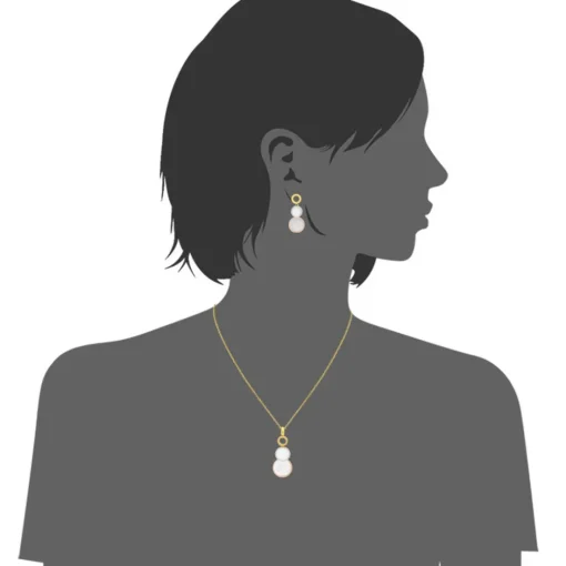 Collier et pendentif Femme Edforce 302-0100-S - Acier Doré