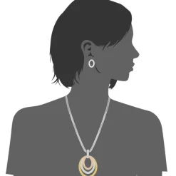 Collier et pendentif Femme Edforce 93-0855-S - Acier Argenté