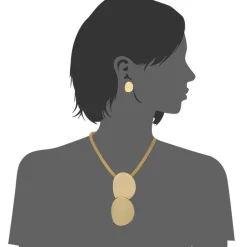 Collier et pendentif Femme Edforce 00-0279-S - Acier Doré