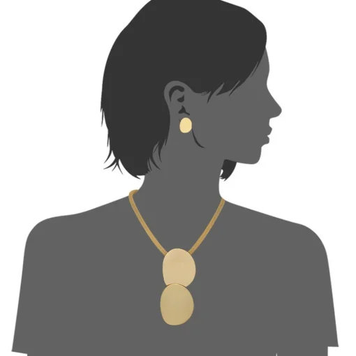 Collier et pendentif Femme Edforce 00-0279-S - Acier Doré
