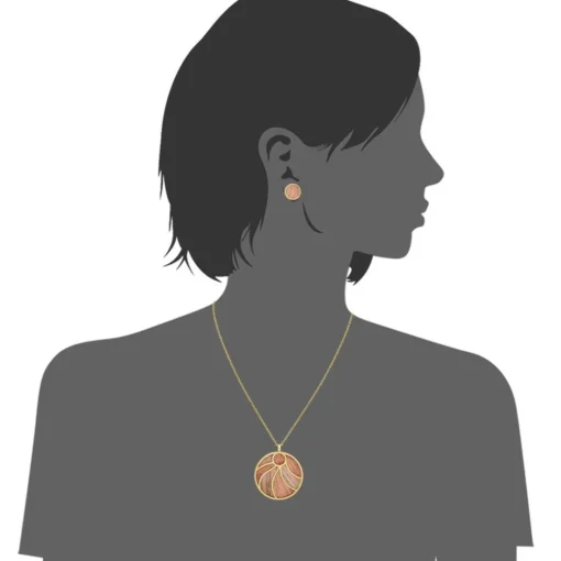 Collier et pendentif Femme Edforce 93-0917-S - Acier Doré