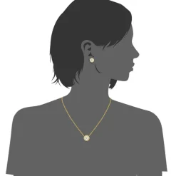 Collier et pendentif Femme Edforce 274-0035-S - Acier Doré