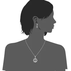 Collier et pendentif Femme Edforce 90-0395-S - Acier Argenté