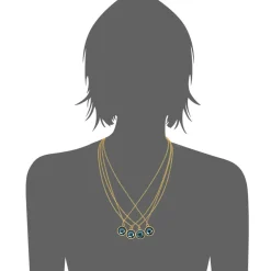 Collier et pendentif Femme Edforce 05-0989-N - Acier Doré