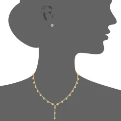 Collier et pendentif Femme Edforce 300-0127-S - Acier Doré