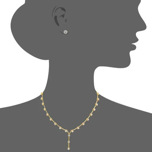 Collier et pendentif Femme Edforce 300-0127-S - Acier Doré