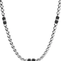 Collier et pendentif Fossil JF03314040 - MENS DRESS Acier Argenté Homme