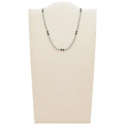 Collier et pendentif Fossil JF03314040 - MENS DRESS Acier Argenté Homme