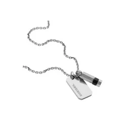 Collier et Pendentif Homme Diesel Brave Armor DX1156040 - Acier Argent