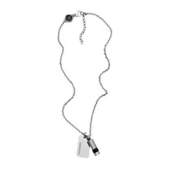 Collier et Pendentif Homme Diesel Brave Armor DX1156040 - Acier Argent