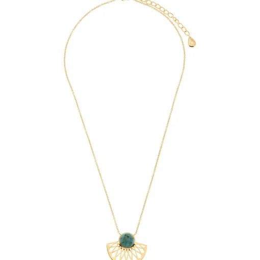 Collier et pendentif Kosma Mia BNS08175-OCTUBU - Métal Doré Jaune & Turquoise Femme