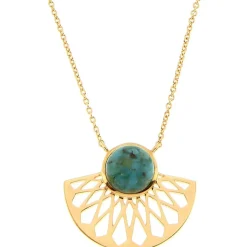 Collier et pendentif Kosma Mia BNS08175-OCTUBU - Métal Doré Jaune & Turquoise Femme