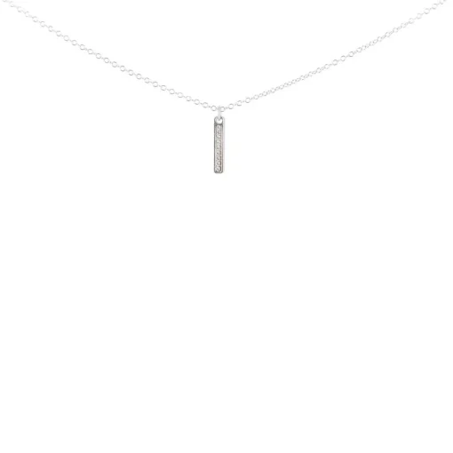 Collier et pendentif Les Interchangeables A54273 - Barette Strassée PM Palladium Cristal Femme