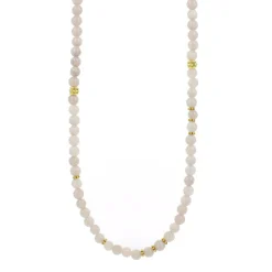 Collier et pendentif Les Interchangeables A59273 - Sautoir Bobo Chic Beige Rose Femme