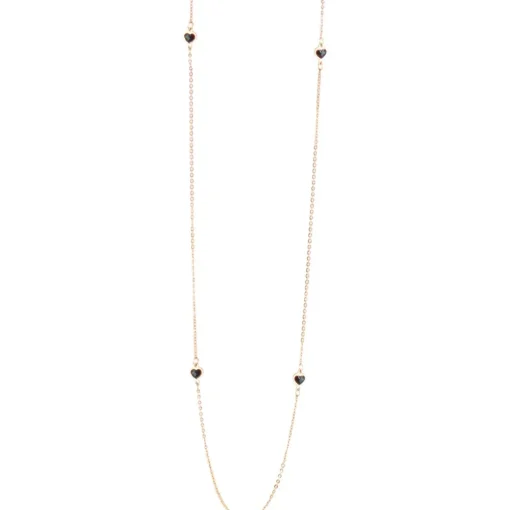 Collier et pendentif Les Interchangeables A59244 - Sautoir Coeur Doré Rose Femme
