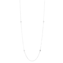 Collier et pendentif Les Interchangeables A59242 - Sautoir Coeur Palladium Femme