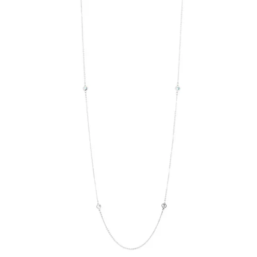 Collier et pendentif Les Interchangeables A59242 - Sautoir Coeur Palladium Femme