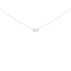 Collier et pendentif Les Interchangeables A54328 - Serti PM-GM Palladium Cristal Femme