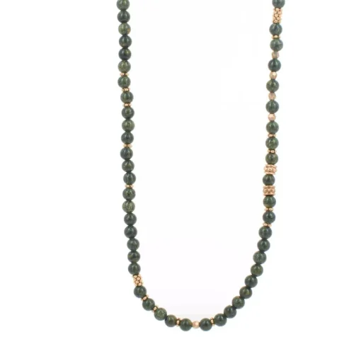 Collier et pendentif Les Interchangeables A59317 - Sautoir Bobo Chic Kaki Fonce Femme