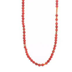 Collier et pendentif Les Interchangeables A59297 - Sautoir Bobo Chic Corail Femme