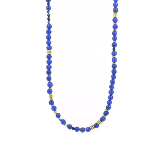 Collier et pendentif Les Interchangeables A59277 - Sautoir Bobo Chic Bleu Femme