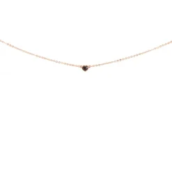Collier et pendentif Les Interchangeables A59217 - Coeur Doré Rose Femme