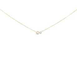 Collier et pendentif Les Interchangeables A54327 - Serti PM-GM Or Rose Cristal Femme