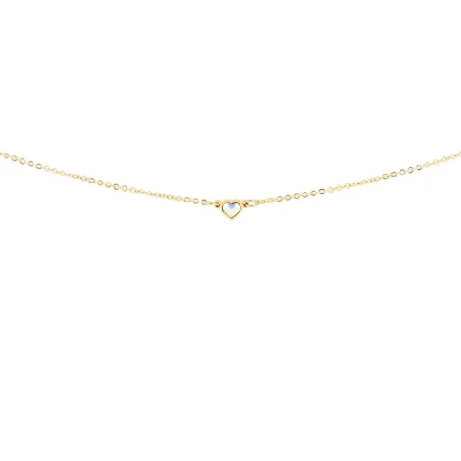 Collier et pendentif Les Interchangeables A59213 - Coeur Doré Femme