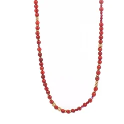 Collier et pendentif Les Interchangeables A59321 - Sautoir Bobo Chic Rouge Femme