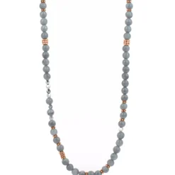 Collier et pendentif Les Interchangeables A59298 - Sautoir Bobo Chic Gris Femme
