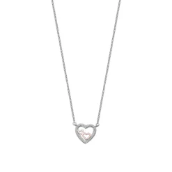 Collier et pendentif Lotus Silver LP1856-1/1 - coeur cv moments Argent Femme