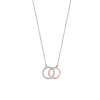Collier et pendentif Lotus Silver LP1955-1/1 - 2 cercles moments Argent Femme