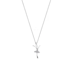 Collier et pendentif Lotus Silver LP1684-1/1 - danseuse fantasy Argent Femme