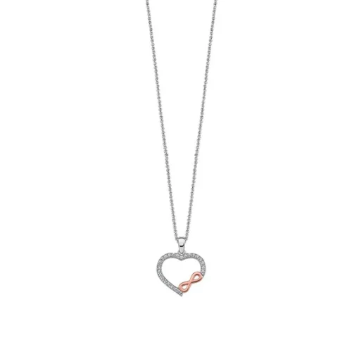 Collier et pendentif Lotus Silver LP1595-1/1 - coeur moments Argent Femme