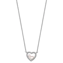 Collier et pendentif Lotus Silver LP1856-1/1 - coeur cv moments Argent Femme