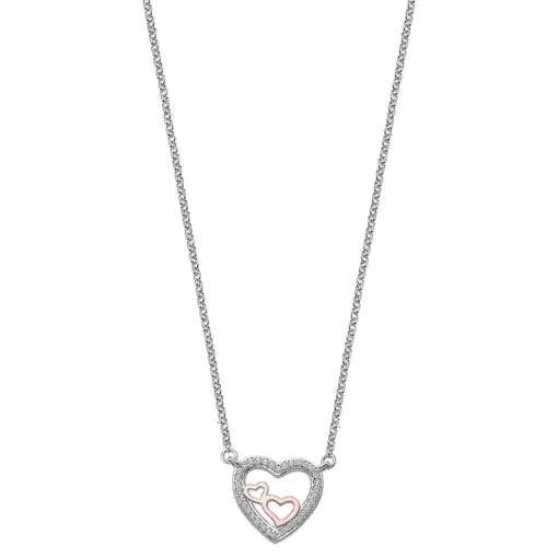 Collier et pendentif Lotus Silver LP1856-1/1 - coeur cv moments Argent Femme