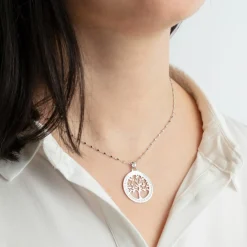 Collier et pendentif Lotus Silver TREE OF LIFE LP1641-1-1 - Collier et pendentif TREE OF LIFE Argent Femme