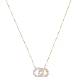 Collier et pendentif Swarovski Bijoux 5414999 - Acier Doré Rose Cristaux Swarovski Femme