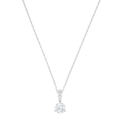 Collier et pendentif Swarovski 5472635 - Pendentif Solitaire Métal Rhodié et Cristaux Étincelants Femme