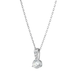 Collier et pendentif Swarovski 5472635 - Pendentif Solitaire Métal Rhodié et Cristaux Étincelants Femme