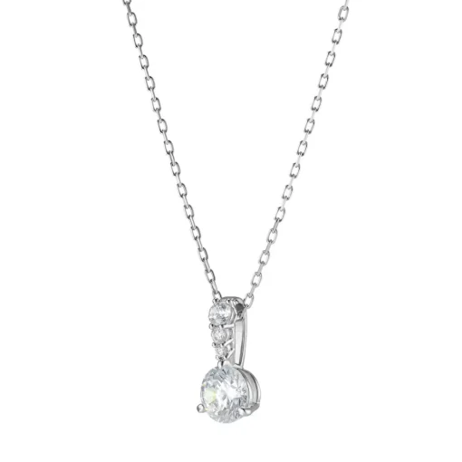 Collier et pendentif Swarovski 5472635 - Pendentif Solitaire Métal Rhodié et Cristaux Étincelants Femme