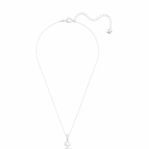 Collier et pendentif Swarovski 5472635 - Pendentif Solitaire Métal Rhodié et Cristaux Étincelants Femme