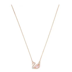 Collier et pendentif Swarovski 5469989 - Collier et pendentif Cigne Doré Rose Femme